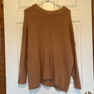 AERIE Brown Oversize Knit Sweater